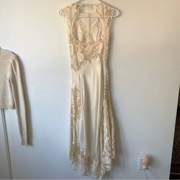 Ulla Johnson Kaia Cowrie Sheer Silk Lace Sleeveless Midi Dress Bride Bridal - Picture 13 of 14